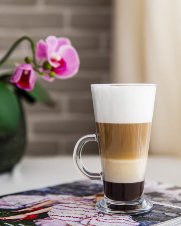 latte macchiato black coffee milk espresso milk foam